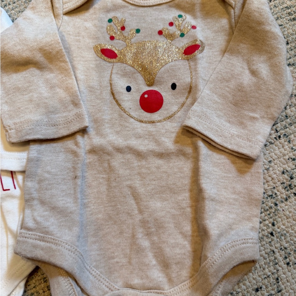 Christmas Onesies & Sleeper Bundle – 0–3 Months, Good Condition - Picture 2 of 12